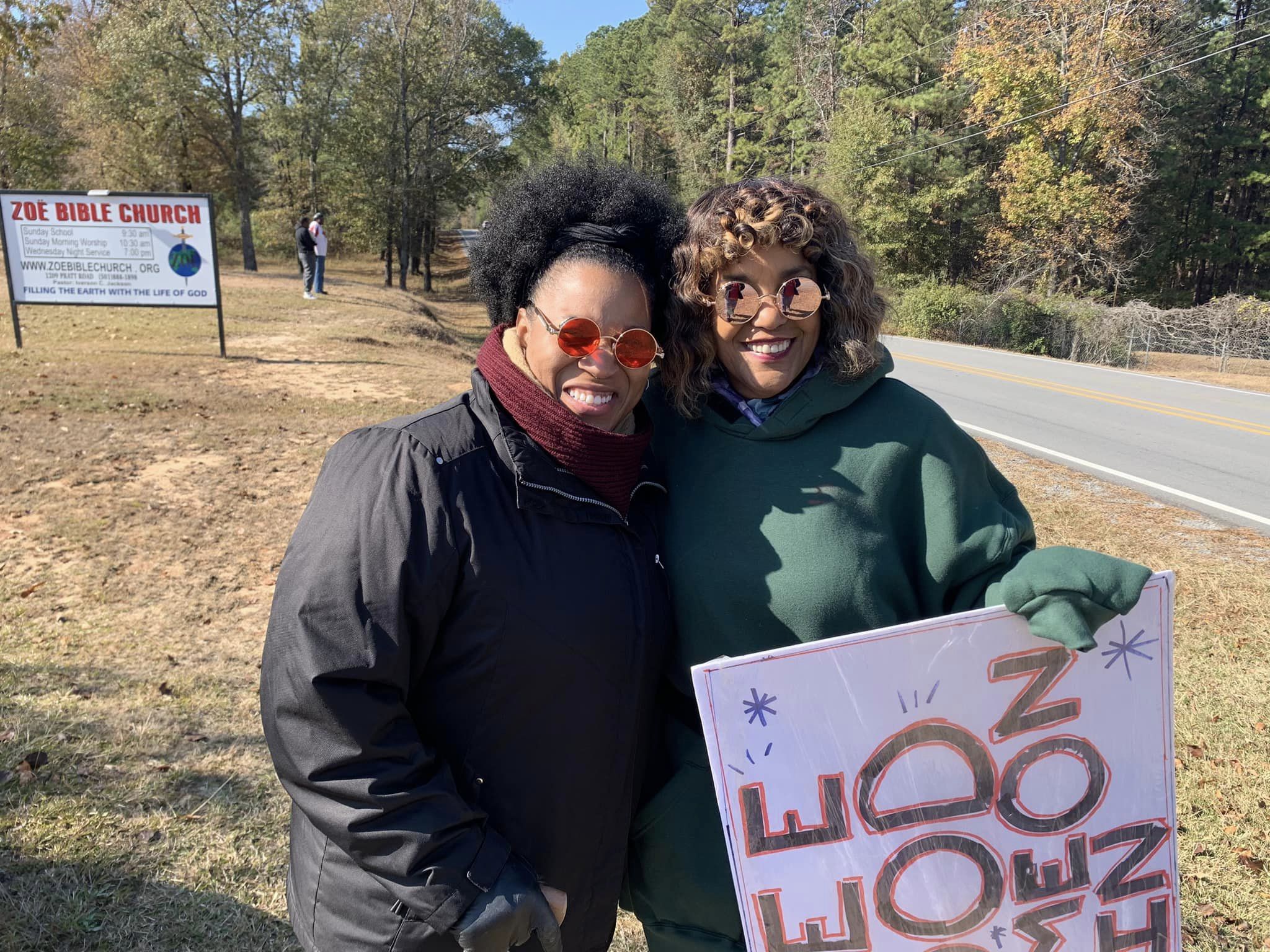 Two volunteers from Zoe Bible Church