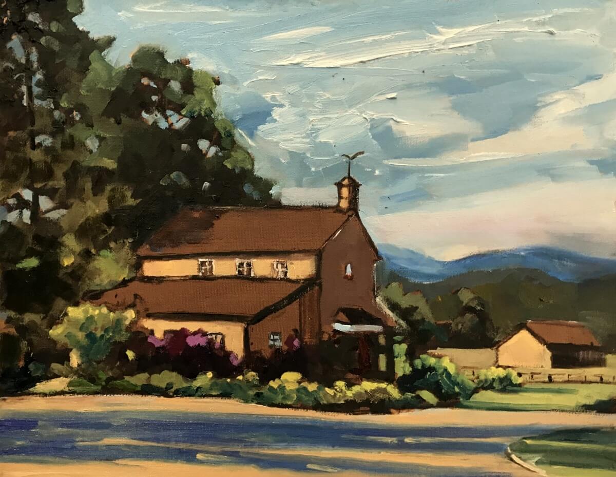 Painting of an art study in Roland, Arkansas by Bob Snider