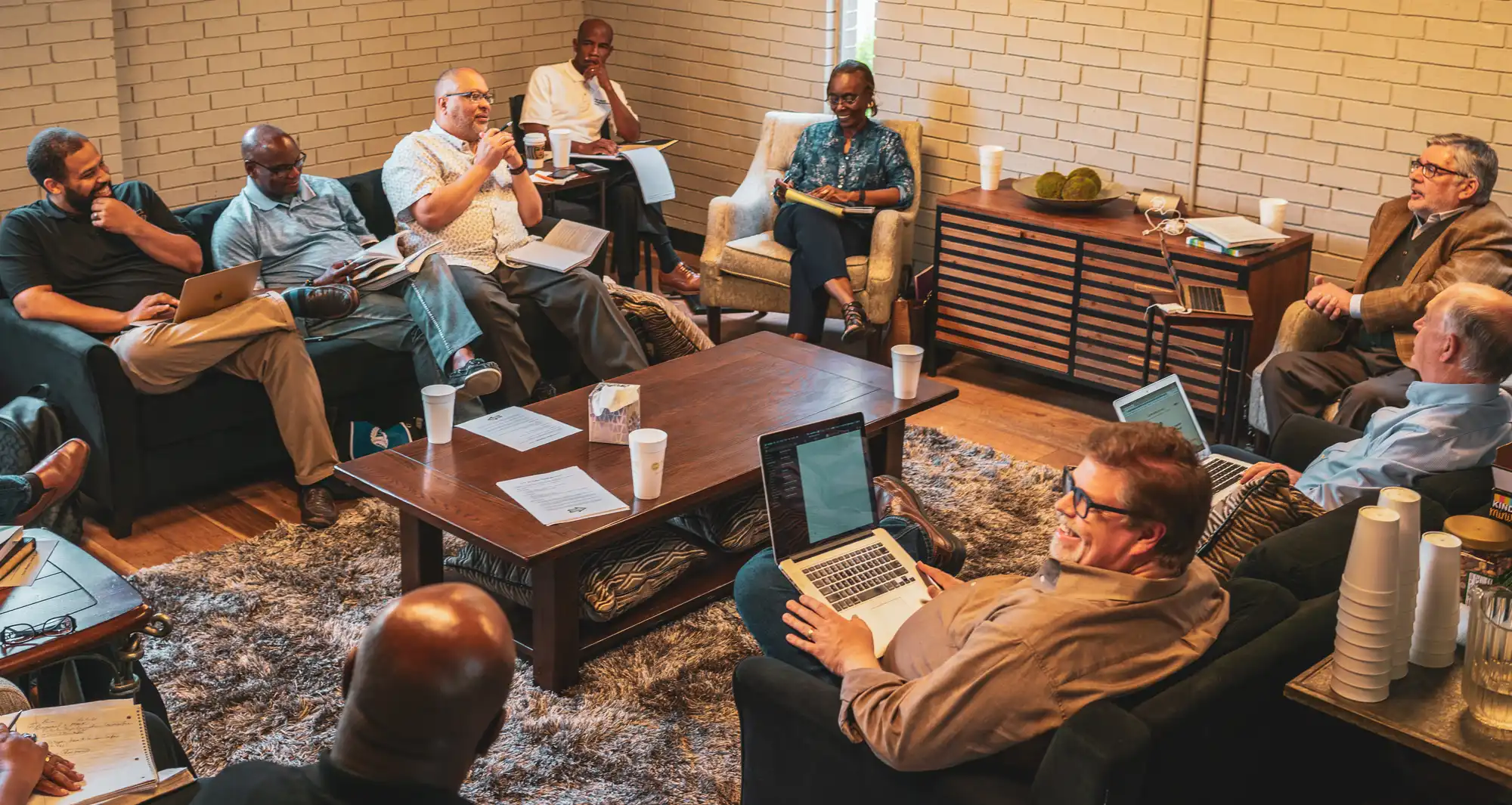 study group of church leaders engaged in discussion