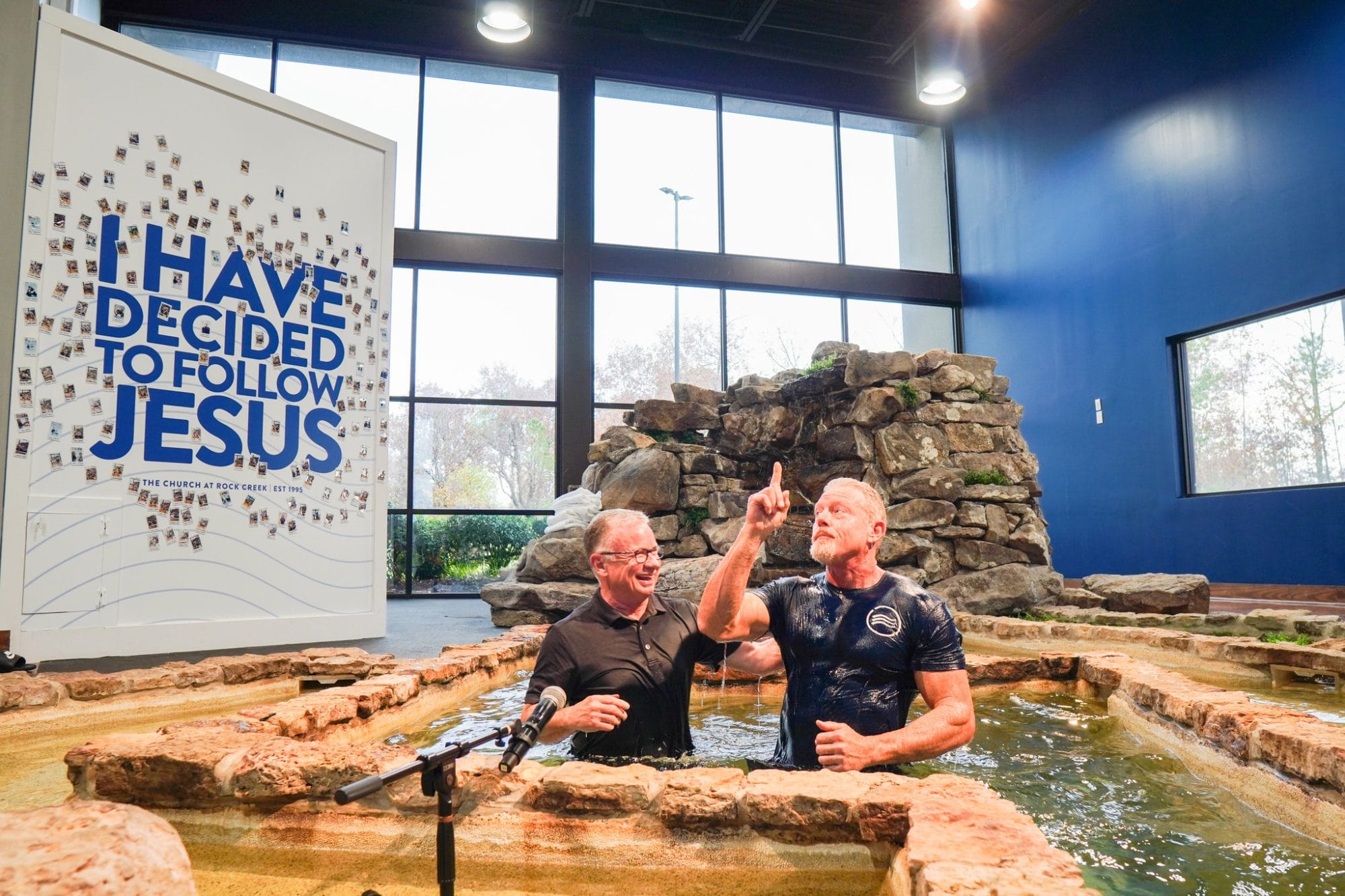 person being baptized