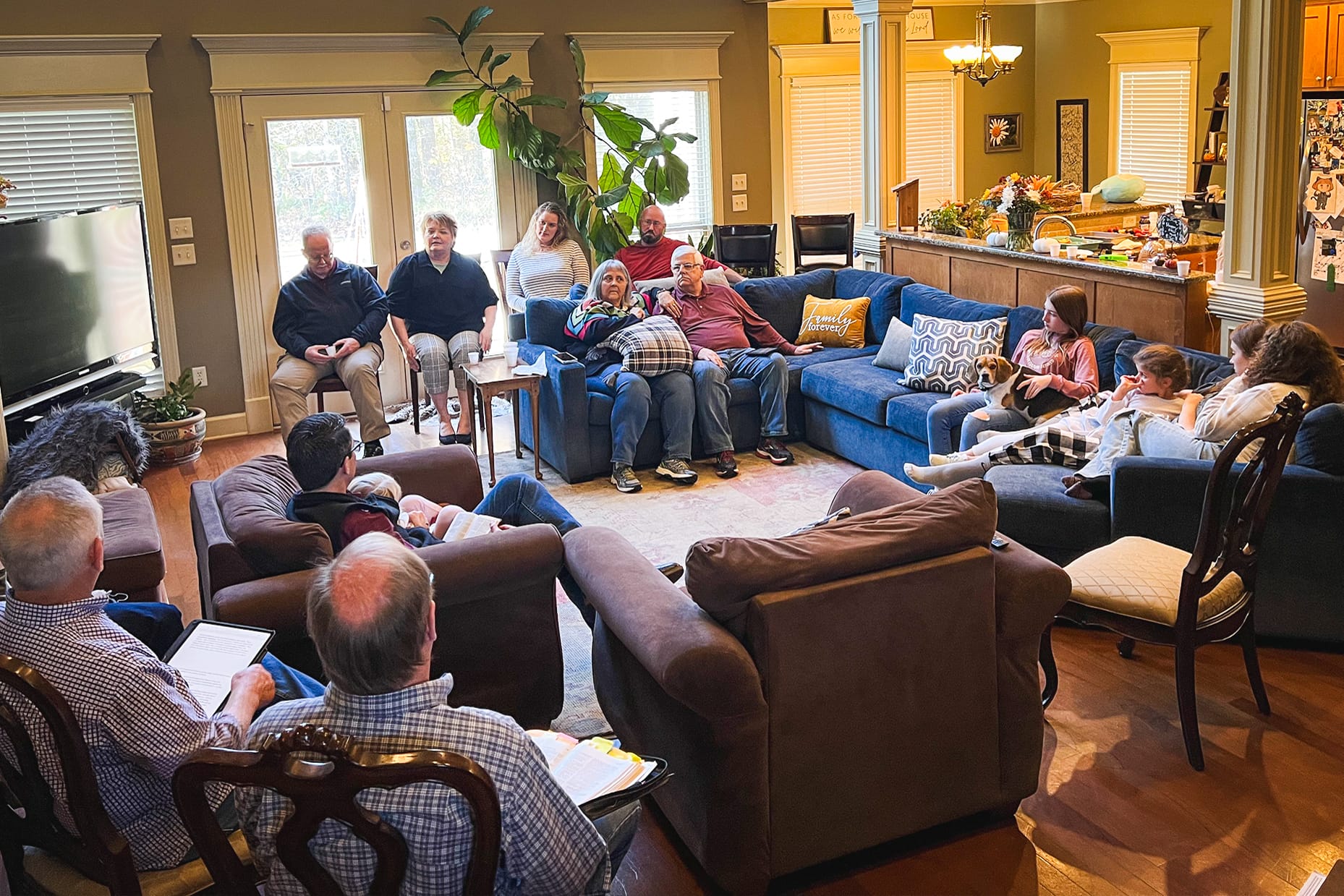 small group meeting in home