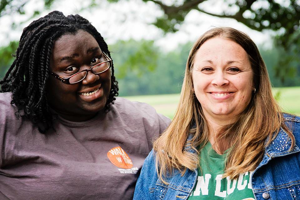 Two women from Impact Church in Sherwood, AR