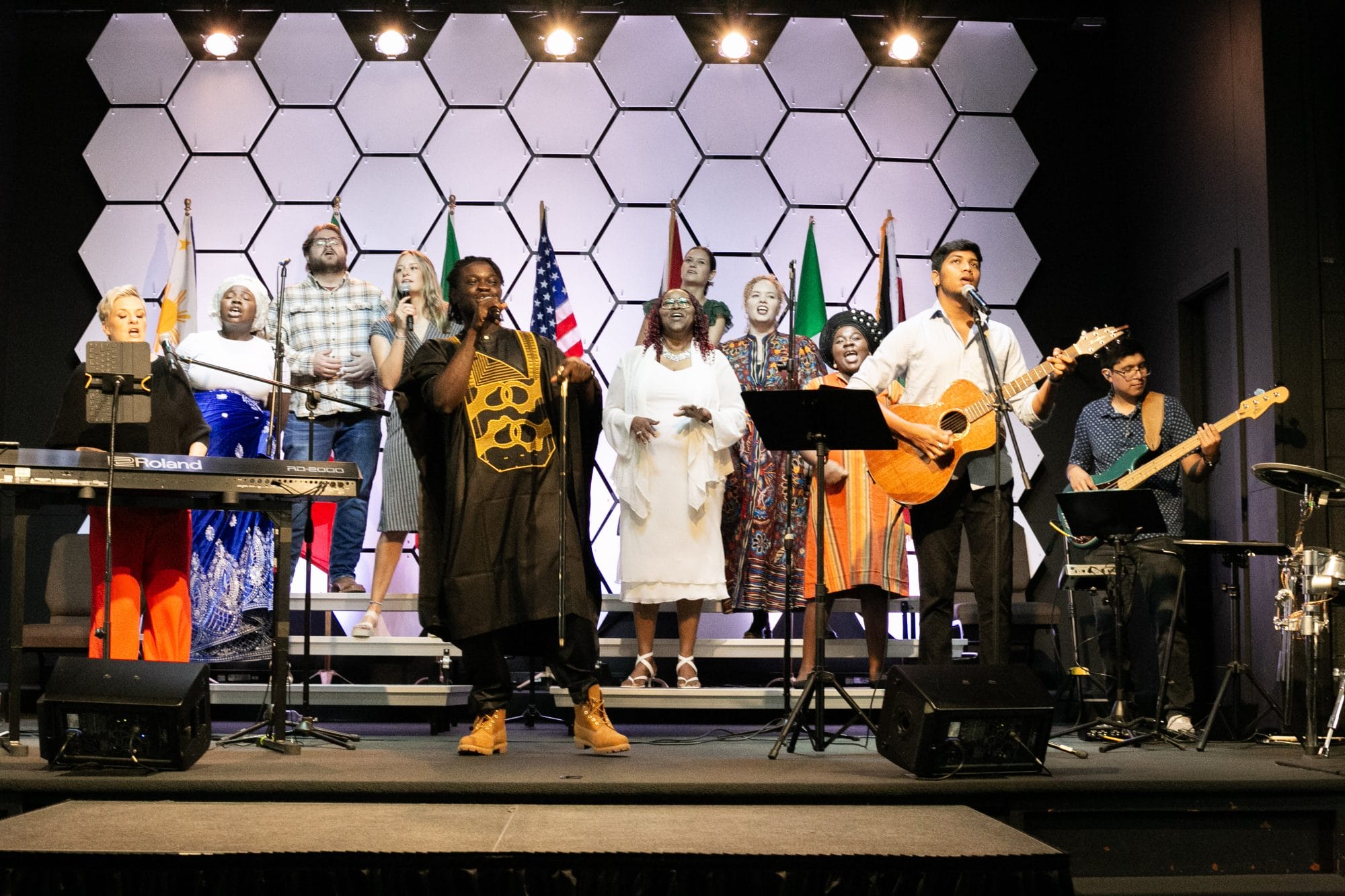 Worship during service at Hillcrest Community Church