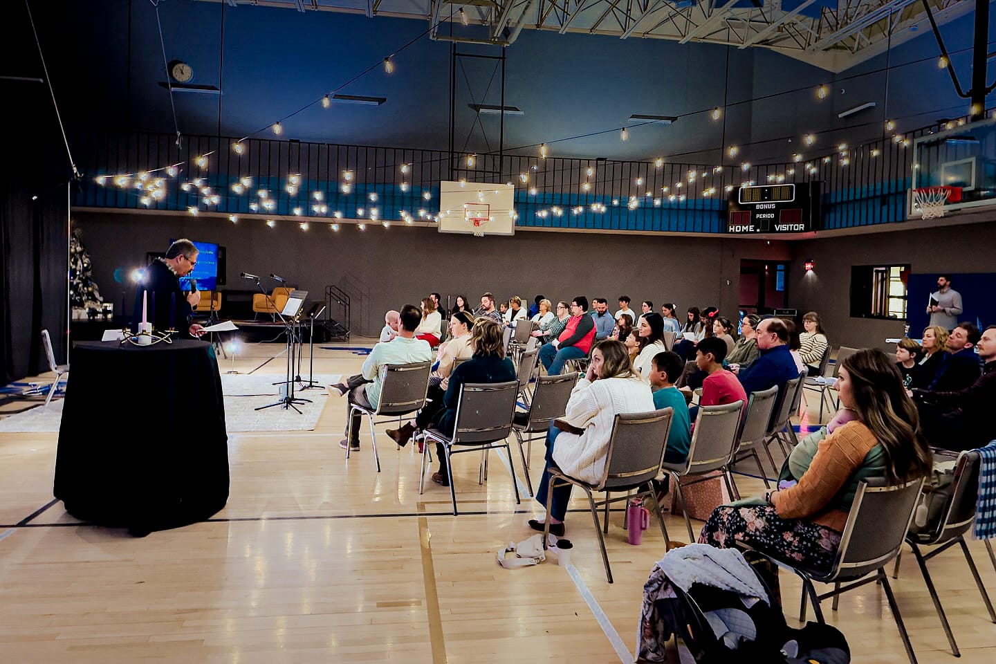 Epoch Church service in gym
