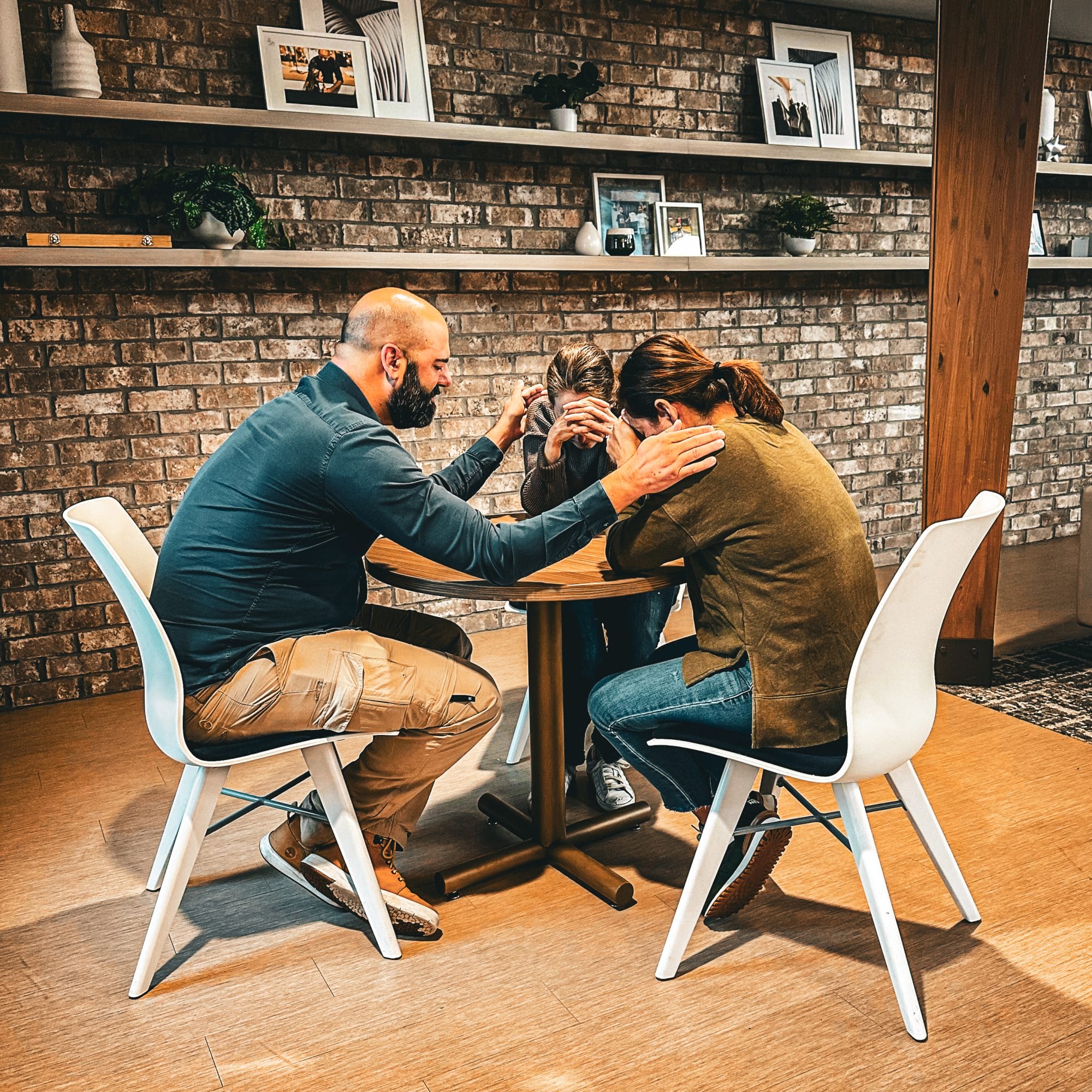 Group praying together