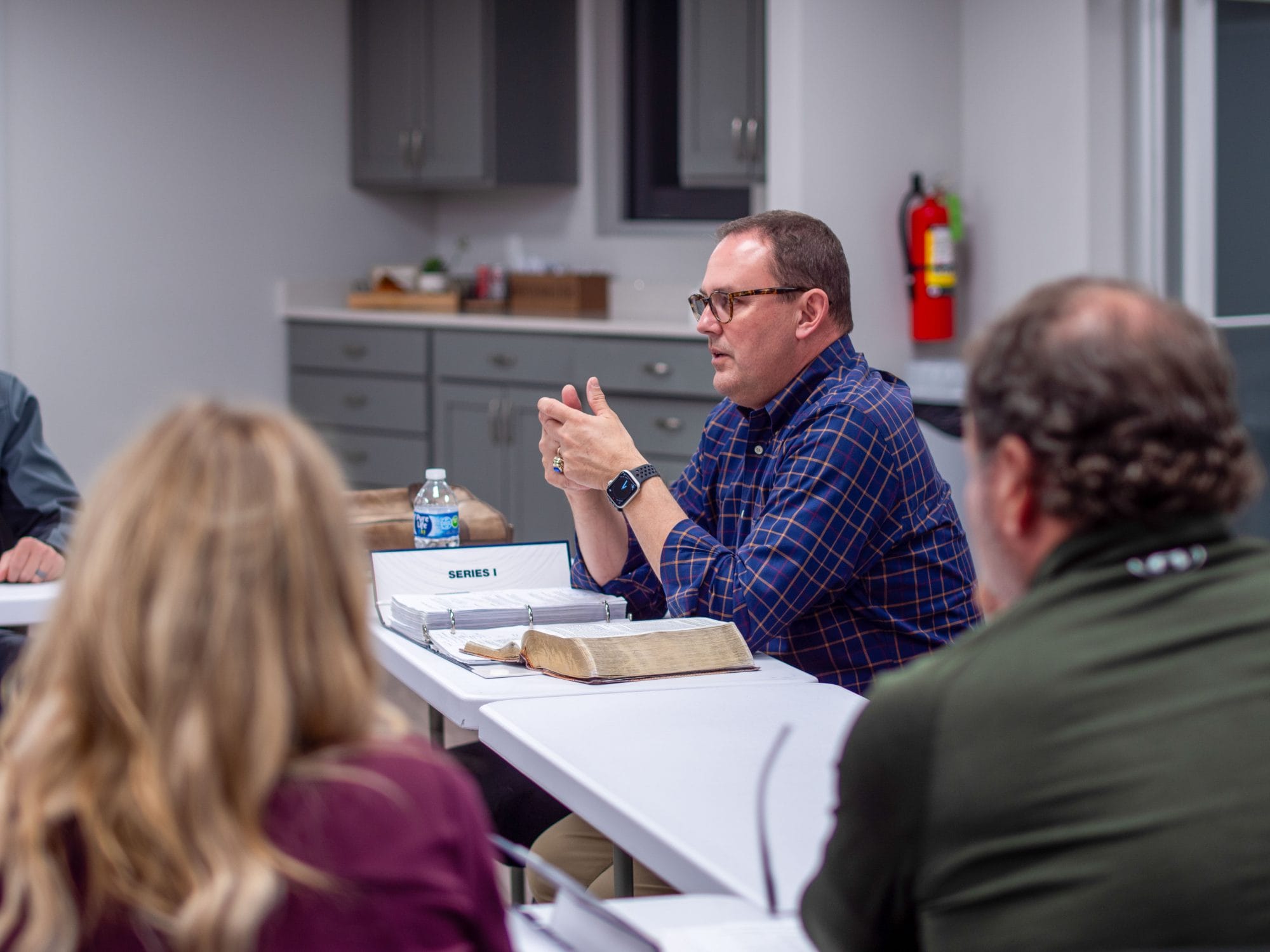 Dee Brown leading meeting with participants of the Kingdom Cooperation Network at The Station