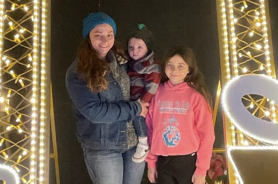 Betty with her two children