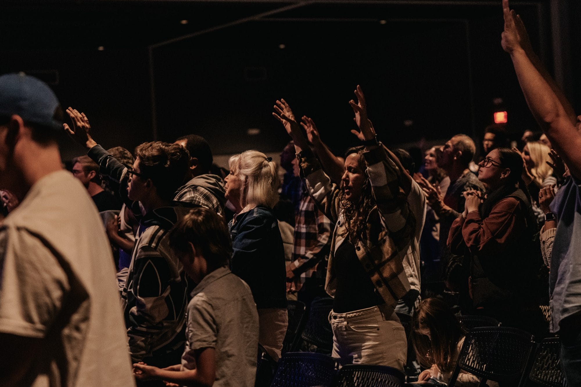 People worshiping at A United Gathering of Prayer and Worship in Little Rock, AR